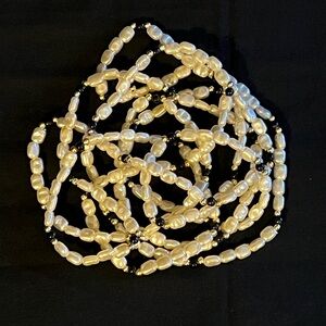 Long Faux Pearl Necklace